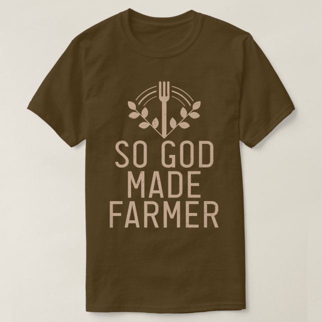 T-shirt Dieu a donc fait de l'agriculture agricole l'agric (Design devant)