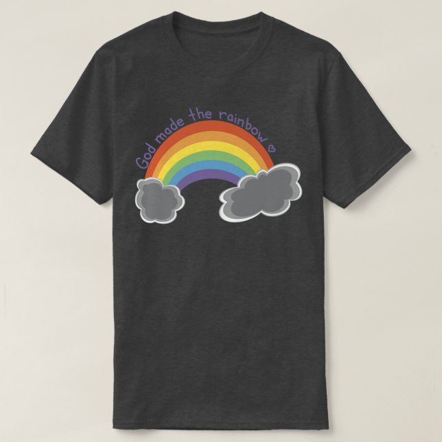 T-shirt Dieu A Fait Le Rainbow Premium (Design devant)
