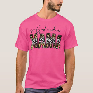 T-shirt Dieu A Fait Une Mama Boho Mama Leopard Débardeur