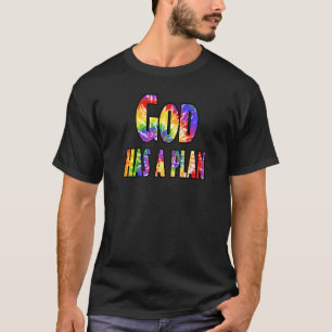 T-shirt Dieu A Un Plan Tie Dye Récupération Sobriété