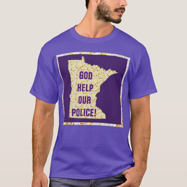 T-SHIRT DIEU AIDE NOTRE POLICE (Devant)
