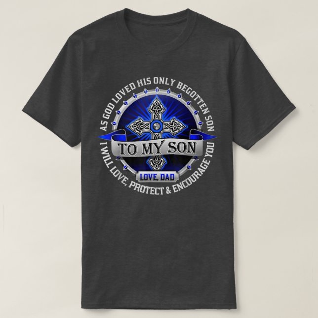 T-shirt Dieu aimait son fils unique (Design devant)