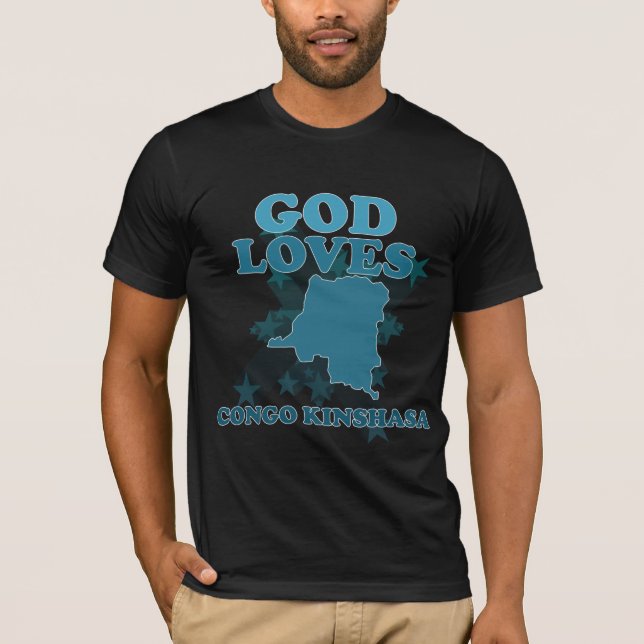 T-shirt Dieu aime le Congo Kinshasa (Devant)