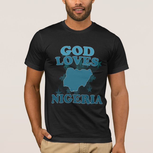 T-shirt Dieu aime le Nigéria (Devant)