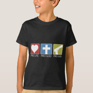 T-shirt Dieu anti-avortement et pro, pro arme à feu