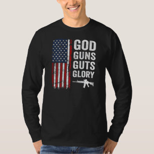 T-shirt Dieu Armes Guillemets Gloire Patriotique Christian