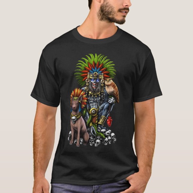 T-shirt Dieu aztèque Mictlantecuhtli (Devant)