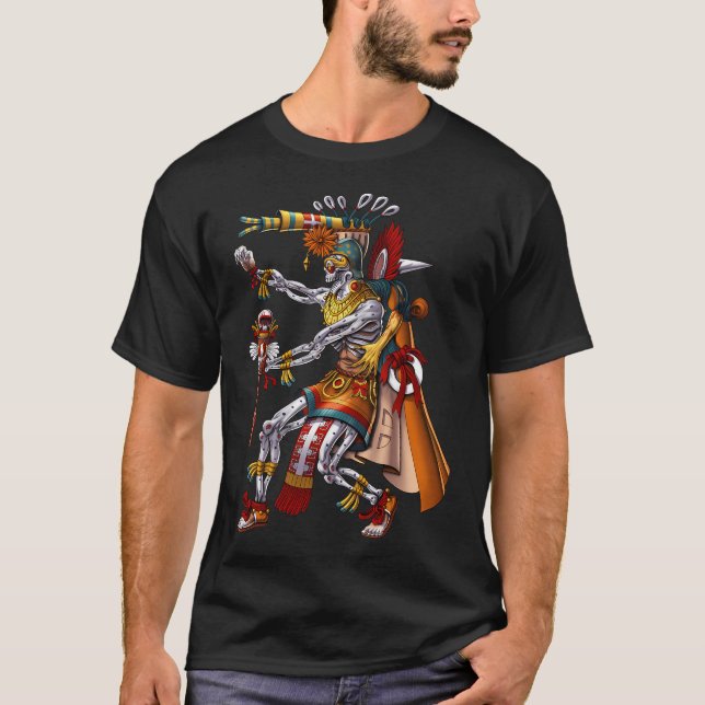T-shirt Dieu aztèque Mictlantecuhtli (Devant)