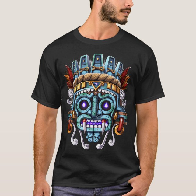 T-shirt Dieu aztèque Tlaloc (Devant)