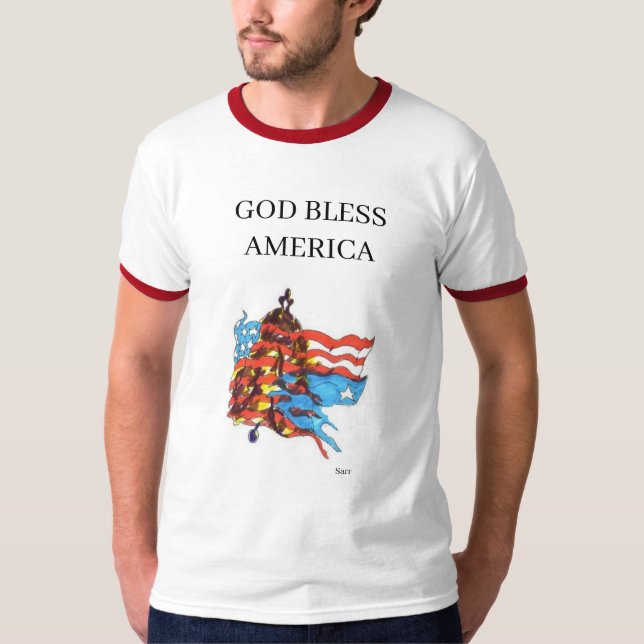 T-shirt : DIEU BÉNÉFICIE L'AMÉRIQUE (Devant)