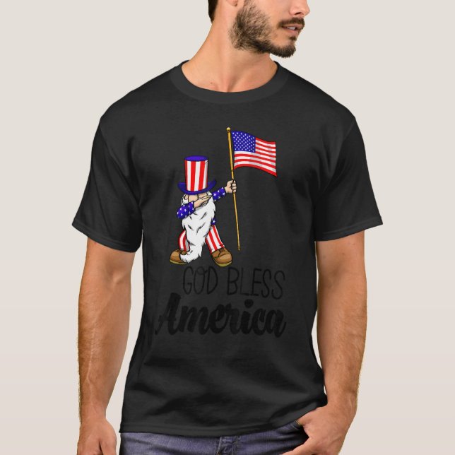 T-shirt Dieu Béni Amérique Femmes Amérique Drapeau Amour 1 (Devant)