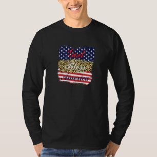 T-shirt Dieu Béni Amérique Patriotique Usa Drapeau Couleur