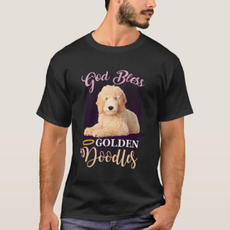 T-shirt Dieu Béni Doodles d'or Goldendoodle Lover Cadeau