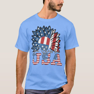 T-shirt Dieu Béni Les Etats-Unis, Drapeau Américain Tourne