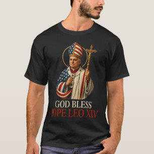 T-shirt Dieu Béni Nouveau Pape Léon Xiv Église catholique