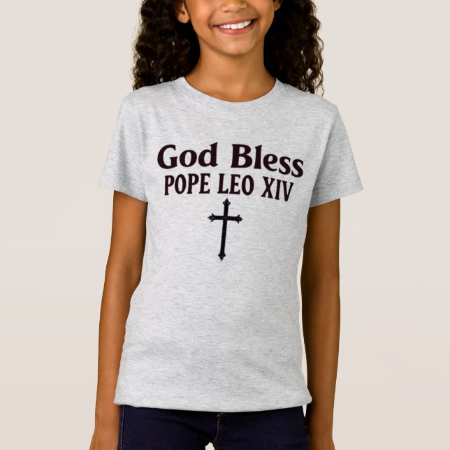 T-Shirt Dieu Béni Pape Léon XIV (Devant)