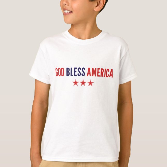 T-shirt Dieu bénisse l'Amérique (Devant)
