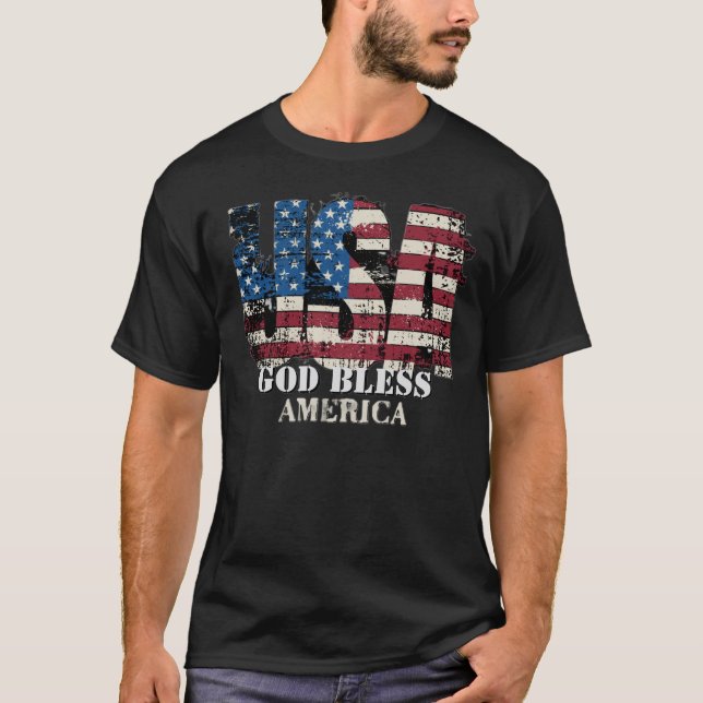 T-shirt Dieu bénisse l'Amérique  (Devant)