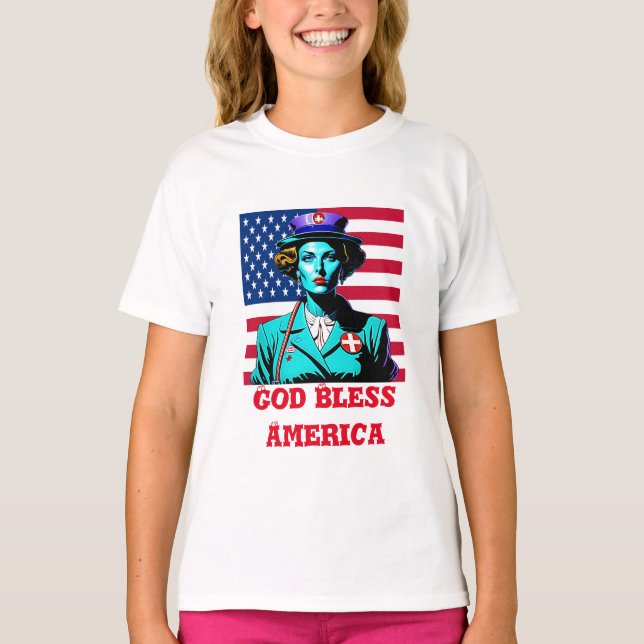 T-shirt Dieu bénisse l'Amérique (Devant)