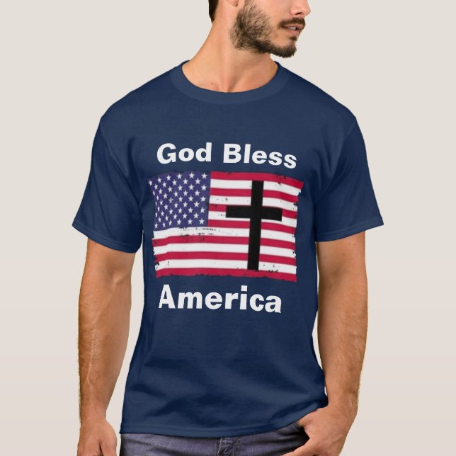 T-shirt Dieu bénisse l'Amérique (Devant)