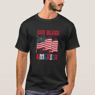 T-shirt Dieu bénisse l'Amérique patriotique