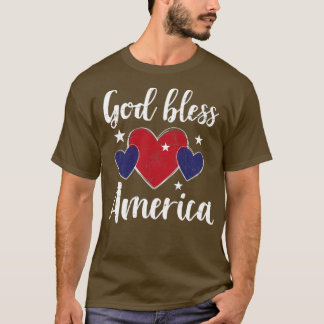 T-shirt Dieu bénisse l'Amérique pour le Jour de l'Indépend