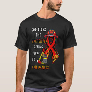 T-shirt Dieu bénisse le pompier