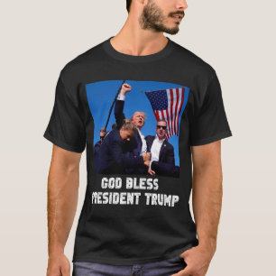T-shirt Dieu Bénisse Le Président Trump Pour Le Fan De Sou