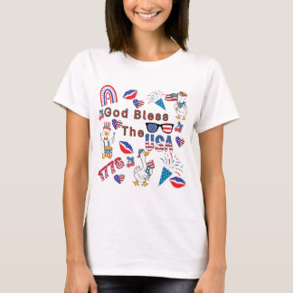 T-shirt Dieu bénisse les États-Unis