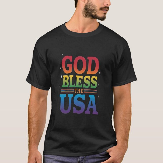 T-shirt Dieu bénisse les USA (Devant)