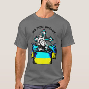 T-shirt Dieu Bénisse L'Ukraine, Priez Pour L'Ukraine Poa D