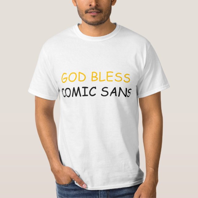 T-shirt Dieu bénissent comique sans (Devant)