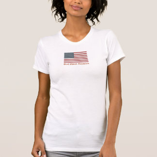 T-shirt Dieu bénissent le réservoir de drapeau de