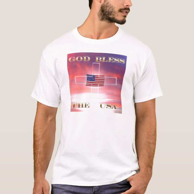 T-shirt Dieu bénissent les Etats-Unis (Devant)