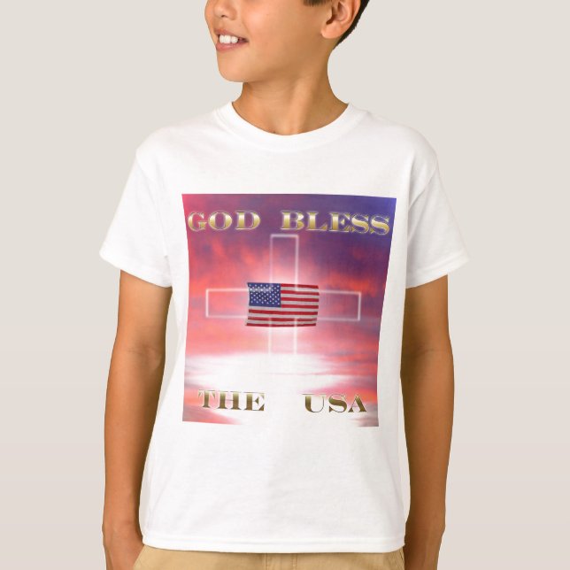 T-shirt Dieu bénissent les Etats-Unis (Devant)