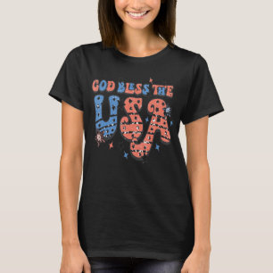 T-shirt Dieu Bénit Le Drapeau Américain Américain Américai