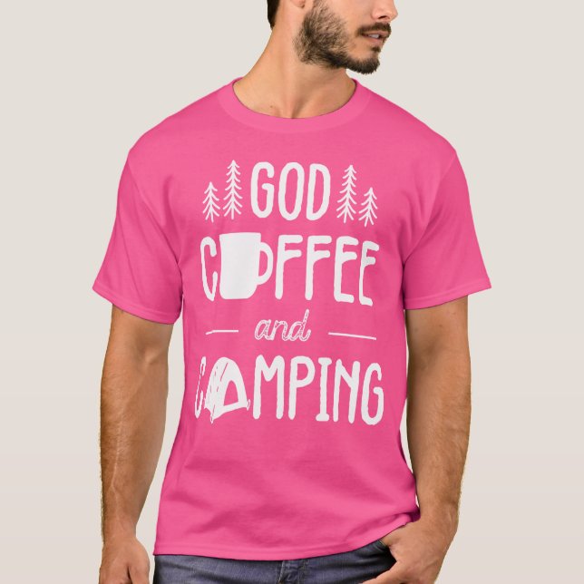 T-shirt Dieu Cadeaux De Café Et Camping Hommes Femmes Enfa (Devant)
