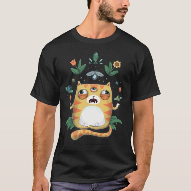 T-shirt Dieu Chat de Yoga (Devant)