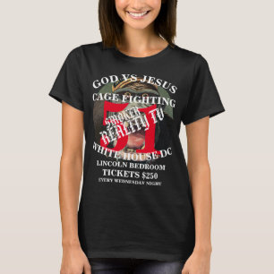 T-SHIRT DIEU CONTRE JÉSUS COMBAT DE CAGE WASHINGTON DC LIN