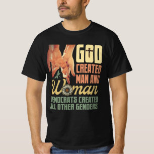 T-shirt Dieu Créé Homme en Femme Démocrates Créé Tout le r