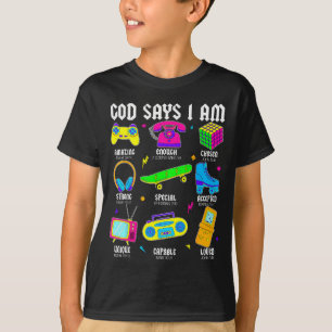 T-shirt Dieu dit que je suis chrétien hommes femmes enfant