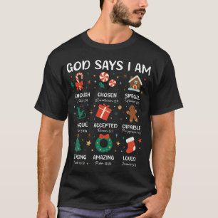 T-shirt Dieu Dit Que Je Suis Mignonne Noël Noël Noël Noël