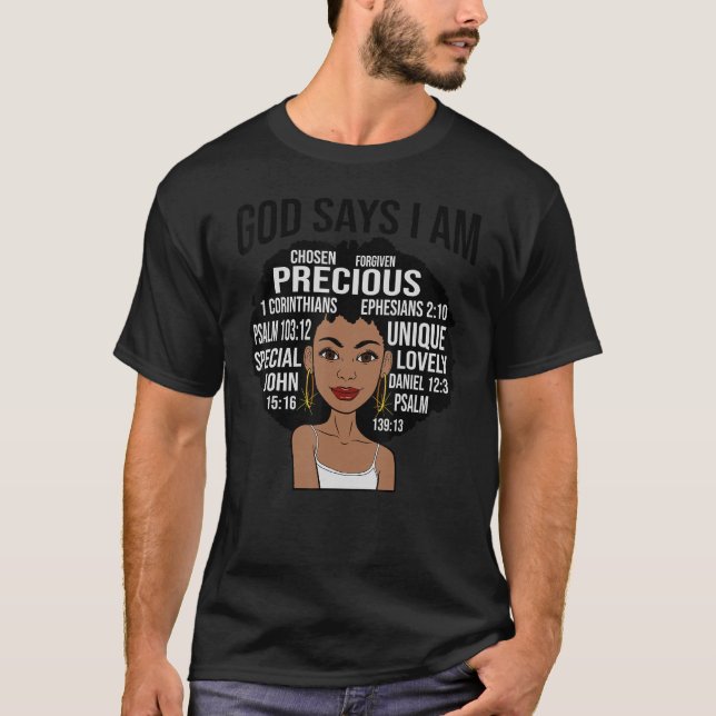 T-shirt Dieu Dit Que Je Suis Précieux Pardonné Spécial Cho (Devant)