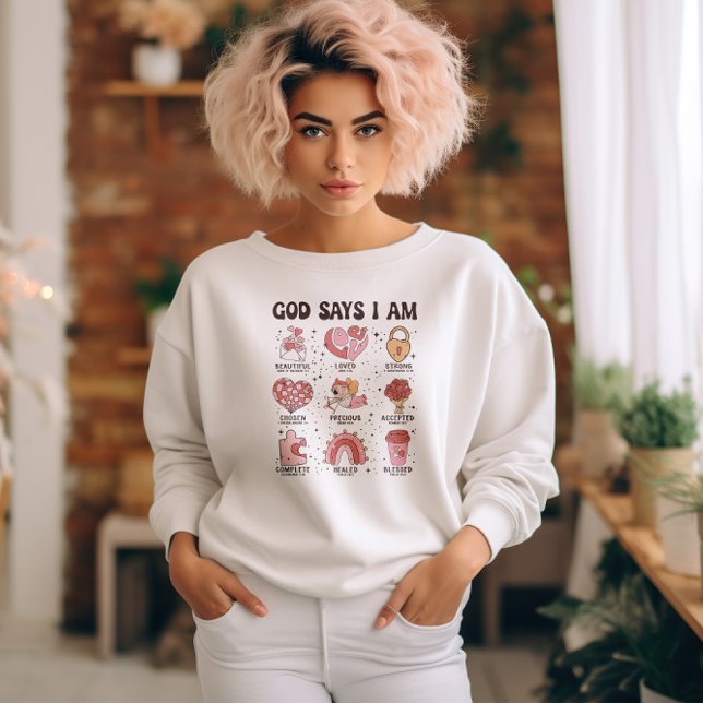 T-shirt Dieu dit que je suis Valentine Bible Verses T-shir (God Says I am Valentine Bible Verses T-Shirt)