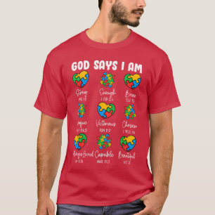 T-shirt Dieu dit que je suis Verset biblique chrétien de s