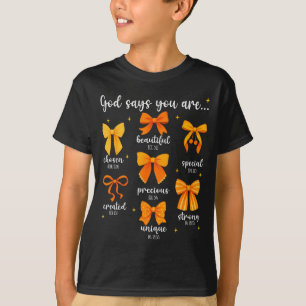 T-shirt Dieu dit que vous êtes chrétien Bible Coquette Bow