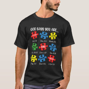 T-shirt Dieu dit que vous êtes Verset de la Bible chrétien