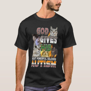T-shirt Dieu donne son mème de chat drôle le plus puissant