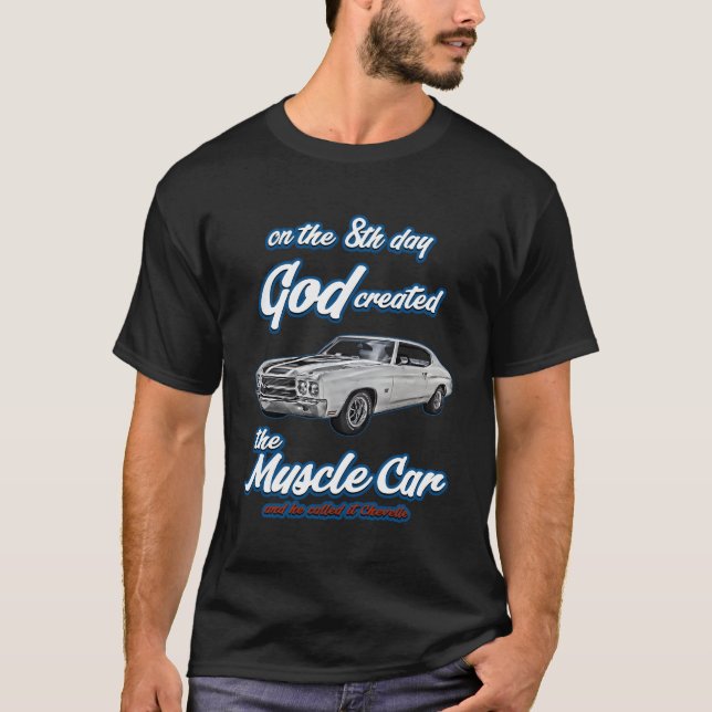 T-shirt Dieu Du 8E Jour Créé1970 Chevellemuscle Carss454Ss (Devant)