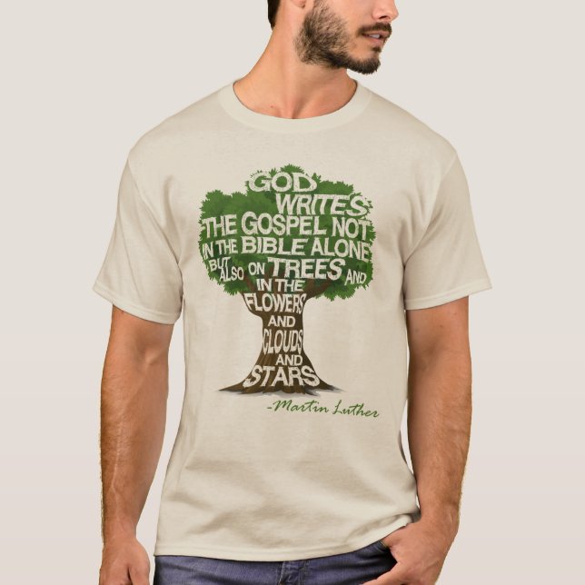 T-shirt "Dieu écrit dans la nature" Greenfaith Shirt (Devant)